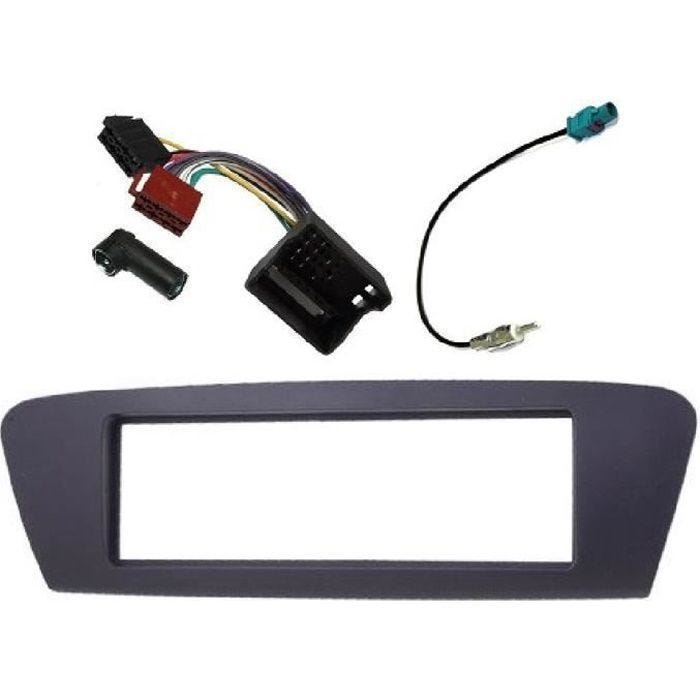 Kit Adaptateur Autoradio 1DIN pour Renault Scenic 09-15 - Gris foncé - ISO - ADNAUTO