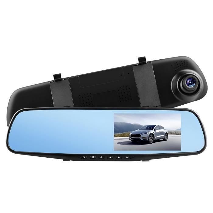 Dashcam Voiture Rétroviseur Miroir DVR-01 Capteur G Écran TFT 5'' Noir