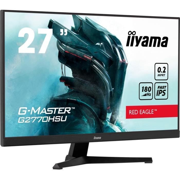 Ecran PC - IIYAMA - G2770HSU-B6 - 27" IPS FHD 1920 x 1080 - 0,2ms - 180Hz - HDMI DP - Noir