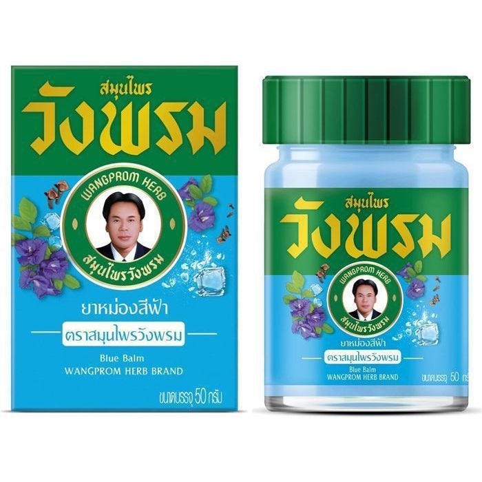 Baume aux Huiles Essentielles - Wang Prom - Bleu - 50g - Rafraîchissant - Bio