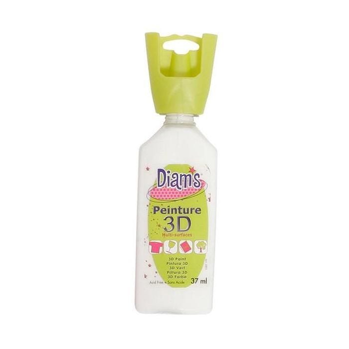 Peinture 3D - Diam's - Blanc - 37 ml - Brillant - Effet relief saisissant