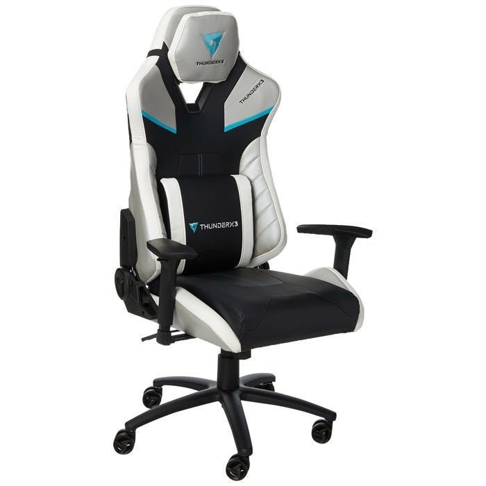 Fauteuil de jeu - ThunderX3 - TC5 Max - Noir/Blanc/Bleu - XXL - Réglable en hauteur