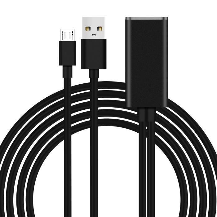 Adaptateur Réseau - AVIZAR - Micro-USB vers Ethernet RJ45 - Vitesse 100Mbps - Universel - Noir