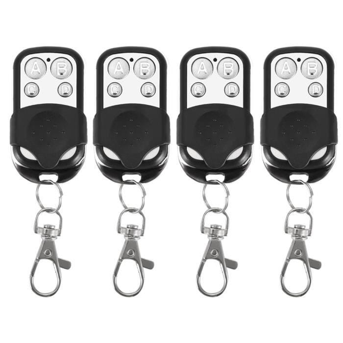 Mode-4pcs Universel Clonage Télécommande Sans Fil Fob pour Porte De Garage 433mhz