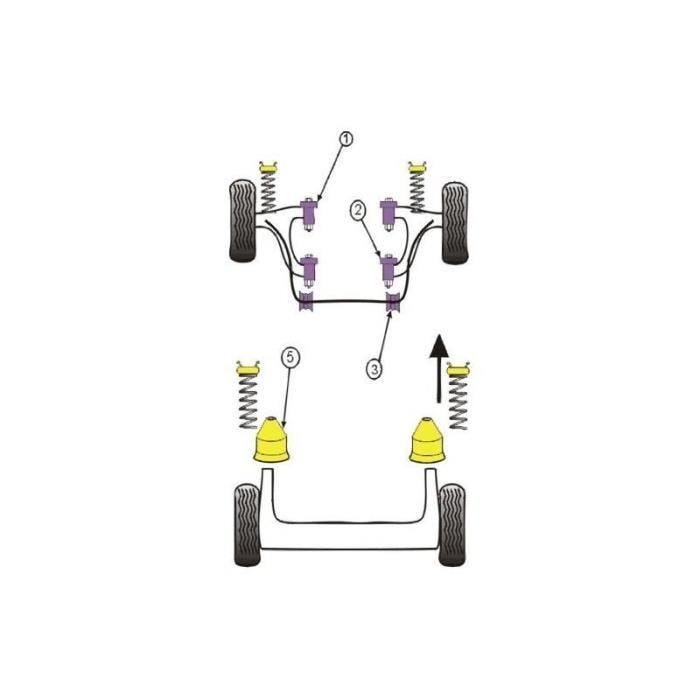 2x Silent-Blocs de Triangle Peugeot 205/ 309 GTI - AV G