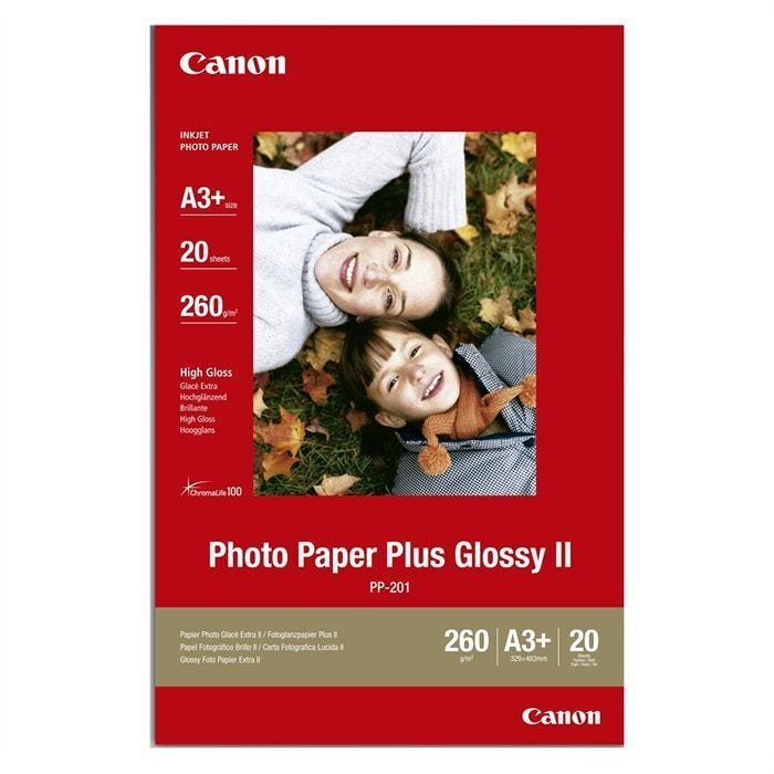 CANON Pack de 1 Papier photo plus 260g/m2 - PP-201 - A3+ - 20 feuilles