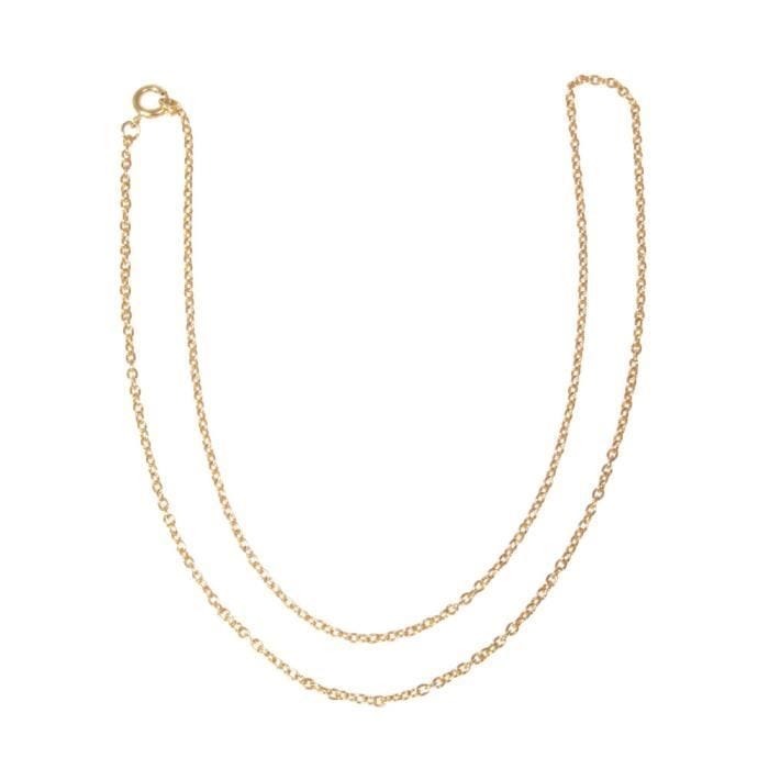 Chaîne à maillons - Rayher - 50 cm - Or - 2x3mm - Fermoir à anneau à ressort