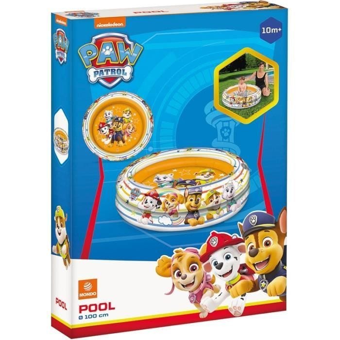 Jeux d'extérieur piscine gonflable - Mondo Spa Pat Patrouille - Jaune/Blanc - 28,5x5x20,5 cm