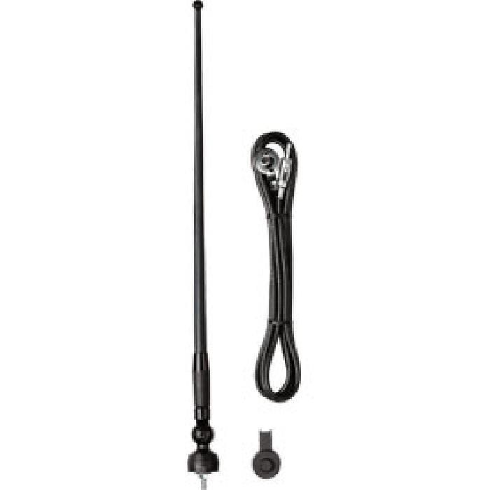 Antenne de toit - ADNAUTO - Souple 40cm - Fixation universelle - Réception radio - Plastique noir