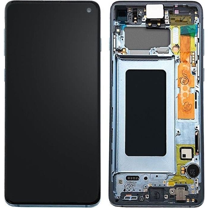 Afficheur LCD - Samsung - Galaxy S10 - Original - Bleu - Tactile Pré-assemblé