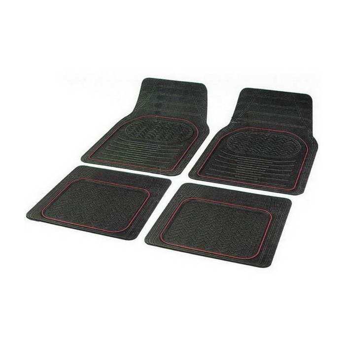 Tapis de sol - Contour - Universel - Caoutchouc premium - Noir - 4 pièces