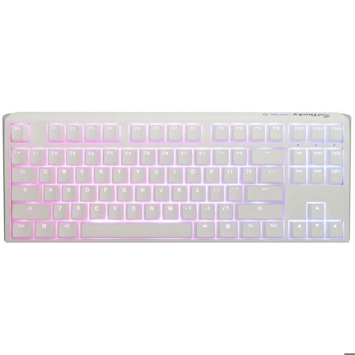 Ducky Channel One 3 TKL White (Cherry MX Black) - Clavier haut de gamme - format TKL - interrupteurs mécaniques noirs (switches Cher