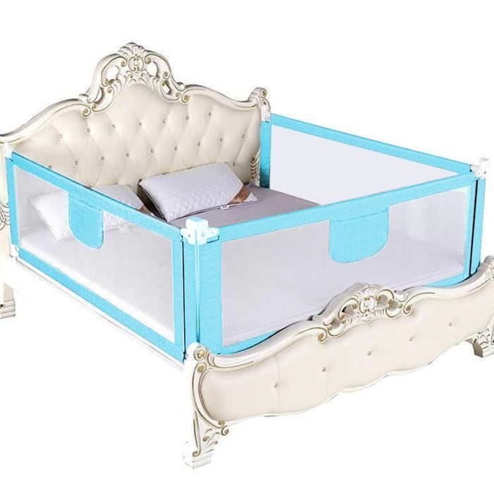 Barrière de Lit Enfants Bébés Protection Bord de Lit pour Sécurité des Enfants Bébés Portable Bedrail Safetyguard Gris