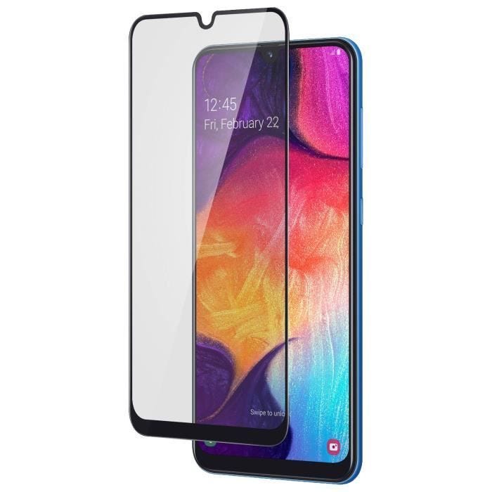 Film Galaxy A50 Protection Ecran Verre trempé Biseauté Anti-traces contour noir
