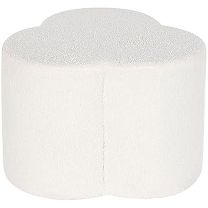 Repose-Pieds - DKD Home Decor - Standard - Blanc - 53x53x40 cm - Pour Salon