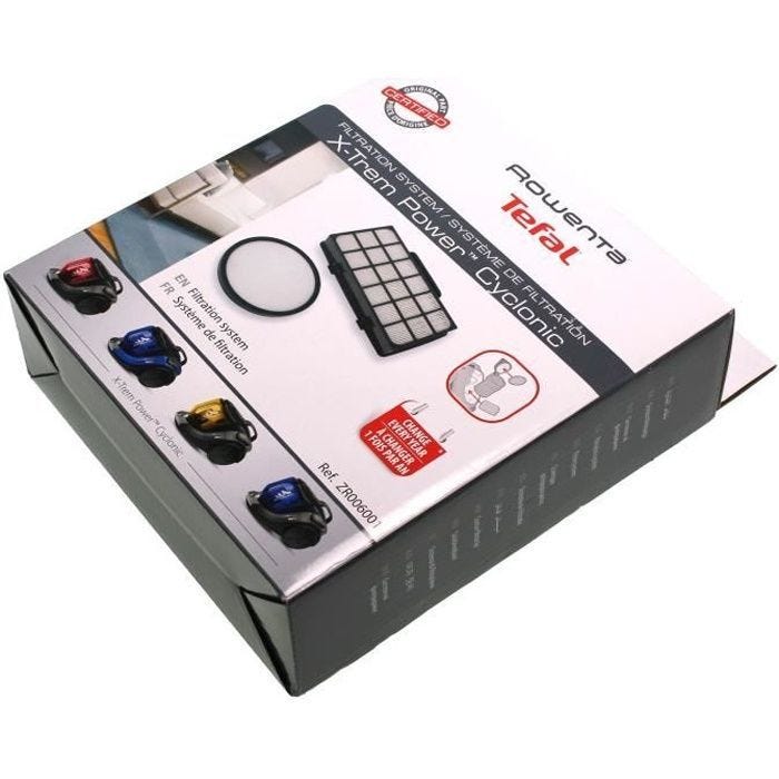 Kit filtres - ROWENTA, MOULINEX - X-TREM POWER CYCLONIC - Sans sac - ZR006001 - Compatible aspirateurs