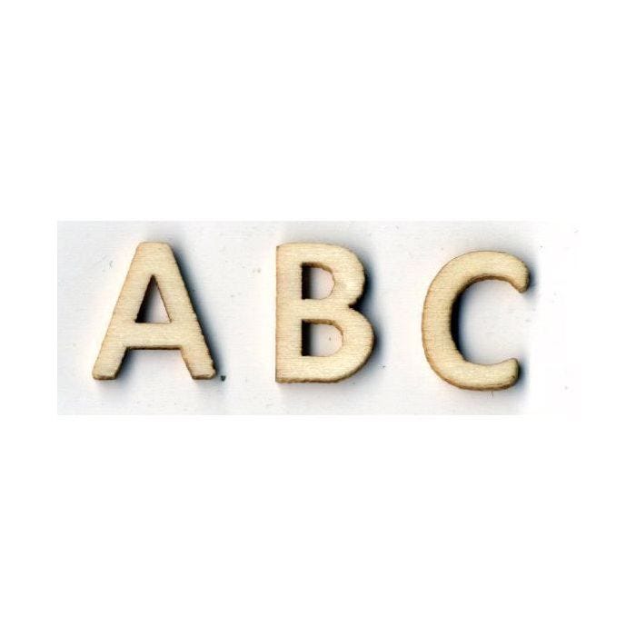 Alphabet en bois - ARTEMIO - 130 pièces - Lettres majuscules - 6 cm - Décoration créative