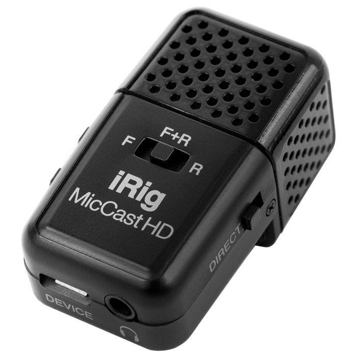 Microphone compact IK Multimedia iRig Mic Cast HD - Directivité ajustable sur prise USB pour smartphone et iPad