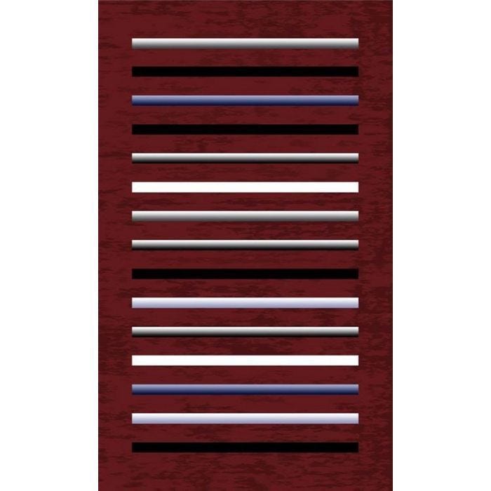 Tapis - MANI TEXTILE - Rayures Bordeaux - 120x180 cm - Polyester - Antidérapant