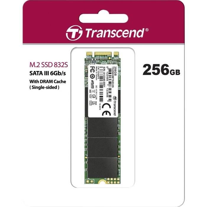 TRANSCEND Dur SSD 256GB - Simple Face M.2 2280 SSD, SATA B+M Key, TLC