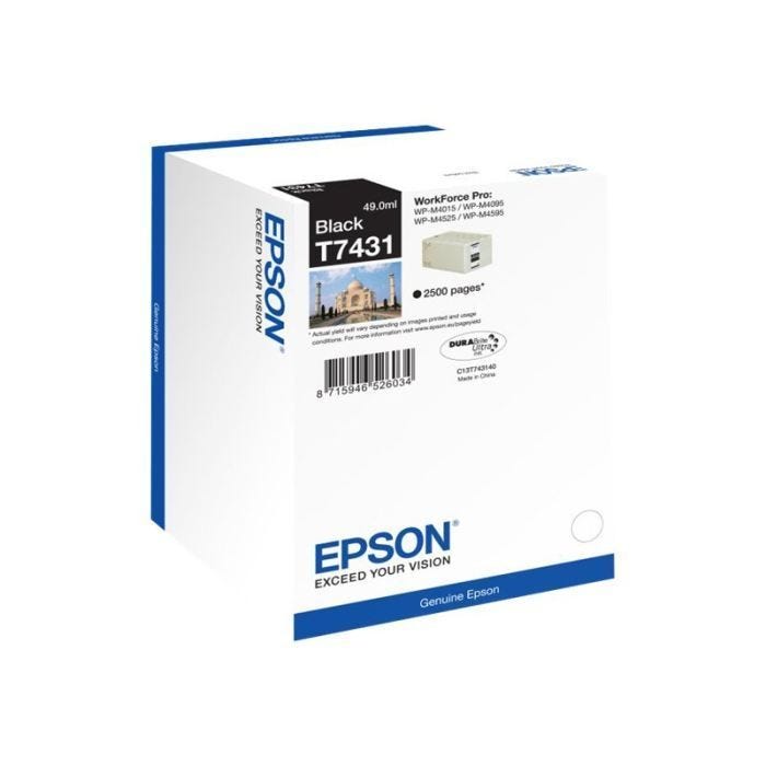 EPSON Cartouche jet d'encre T7431 - Noir - Jet d'encre - 2500 Pages