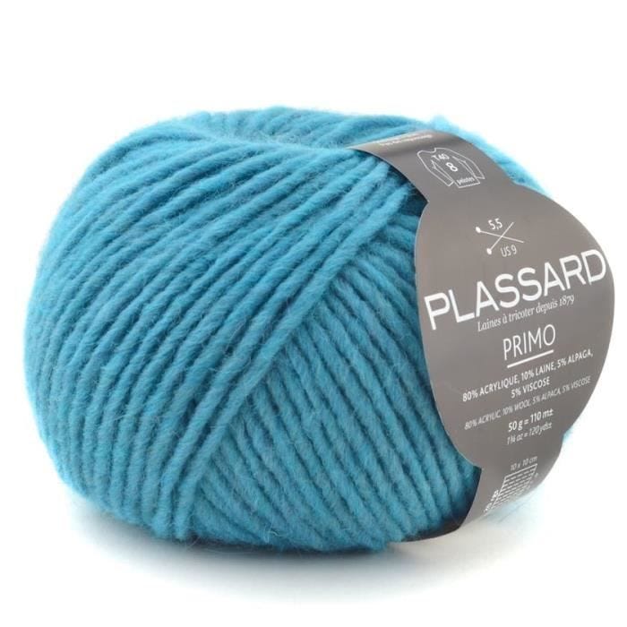 Laine Premier prix - Plassard - Primo 21 Turquoise - Acrylique, Laine, Alpaga, Viscose