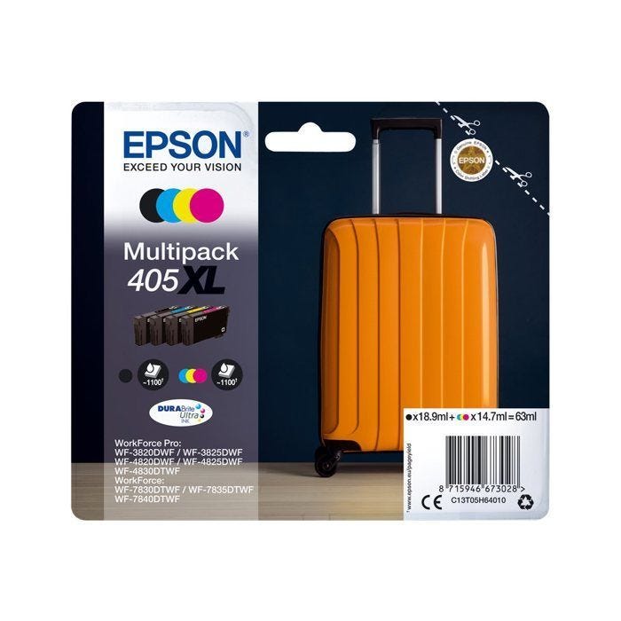 Pack de Cartouche d'encre - EPSON - Valise 4 couleurs XL - Compatible - 4 cartouches incluses