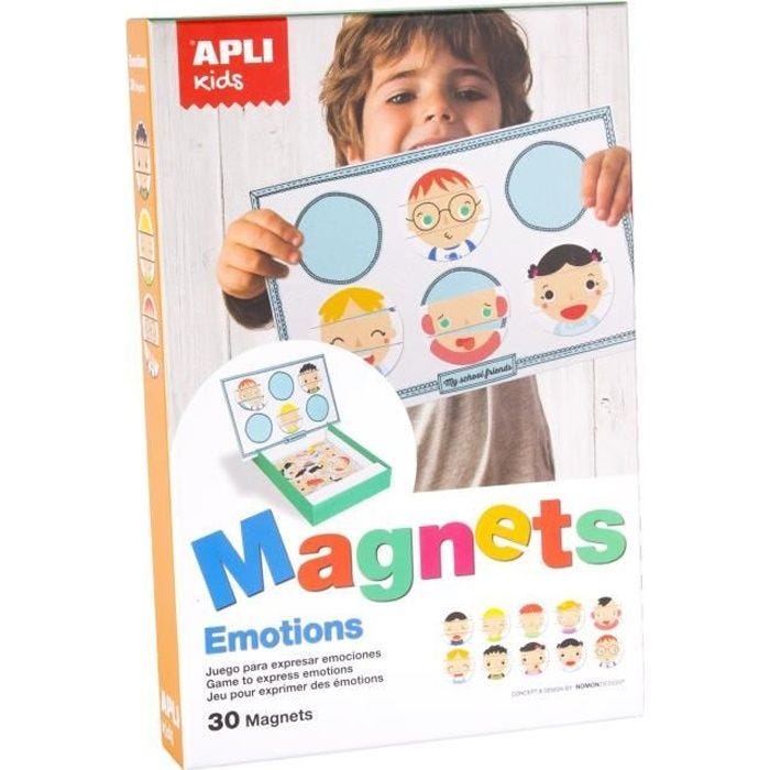 APLI Boite jeu magnétique les émotions