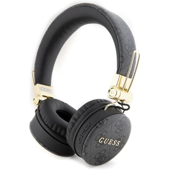 Casque Sans Fil - Guess - GUBH704GEMK - Cuir PU Noir - Autonomie 32h - IPX4