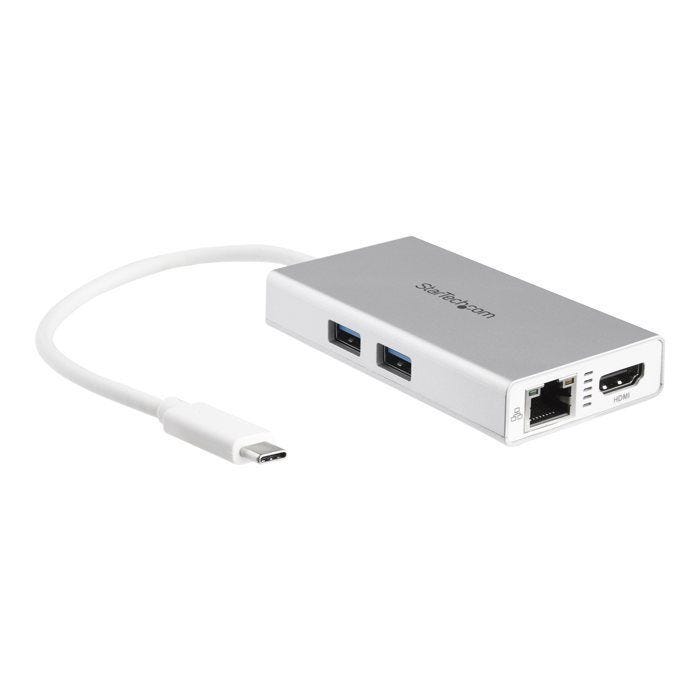 Adaptateur multiport USB-C - STARTECH.COM - HDMI 4K - Power Delivery - Argenté et blanc
