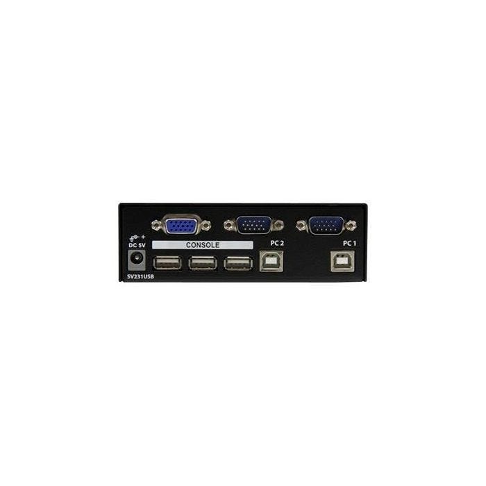 STARTECH Switch KVM USB VGA professionnel à 2 ports avec câbles - Kit commutateur écran clavier souris