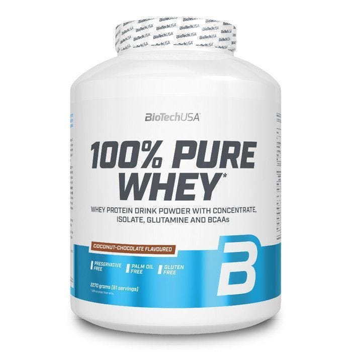 Whey concentrée BioTech USA - 100% Pure Whey - Coconut Chocolate 2270g