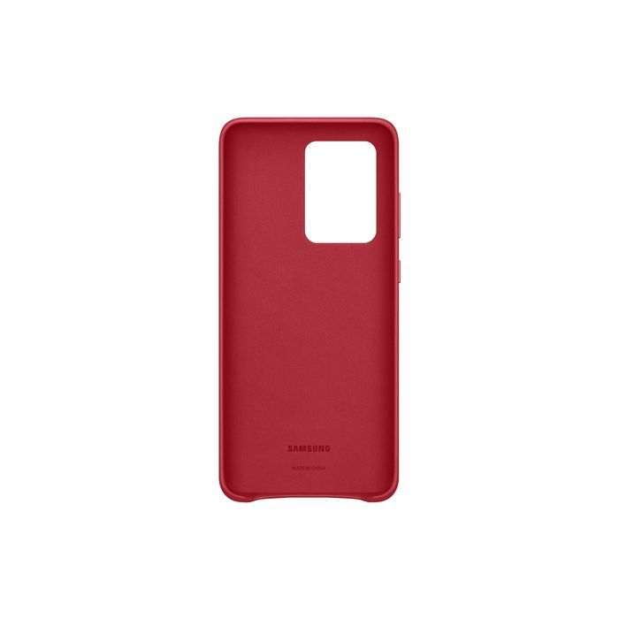 Coque rigide en cuir - Samsung - Galaxy S20 Ultra - Rouge - Protection - Haut de gamme