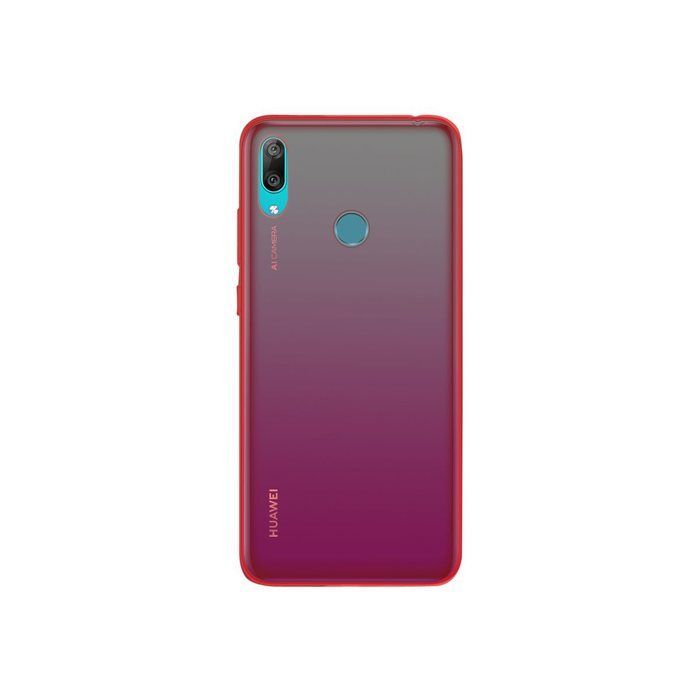 Coque de protection - BIG BEN - Huawei Y7 2019 - Pack de 2 - Noir et rouge - TPU