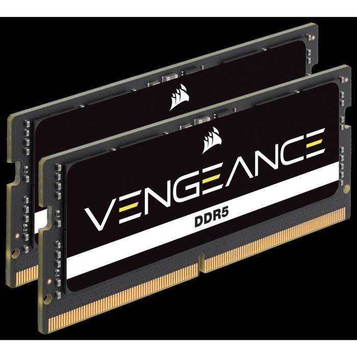 Mémoire RAM - CORSAIR - CMSX64GX5M2A4800C40 - VENGEANCE - DDR5 - 64Go 2x32Go SODIMM - 4800MT/s - CL 40 - 1.1V
