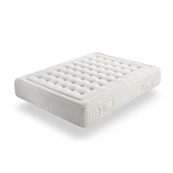 Matelas 200x200 cm NATUR PREMIUM - IKon Sleep - Mousse à Mémoire de Forme - Épaisseur epaisseur 30 cm - Confort Très Ferme - Matelas