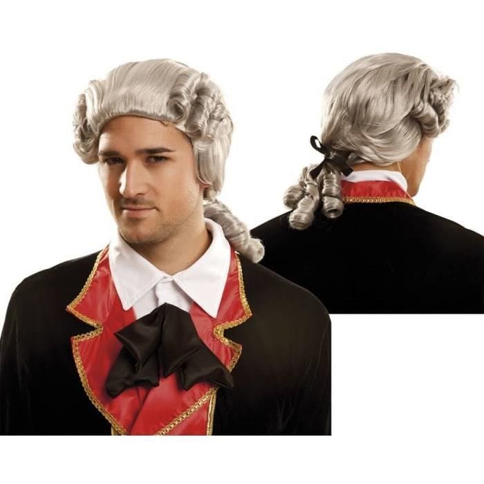 Perruque - Duke - Seigneur du Temps - Taille Unique - Multicolore - Noir