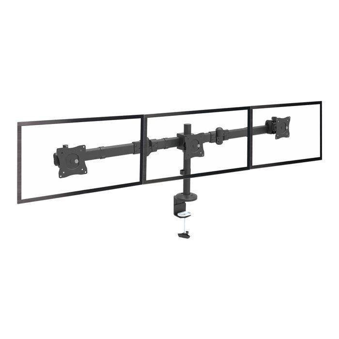 Support de bureau - StarTech.com - 3 écrans jusqu'à 24" - Réglage sans outil - Acier - Noir