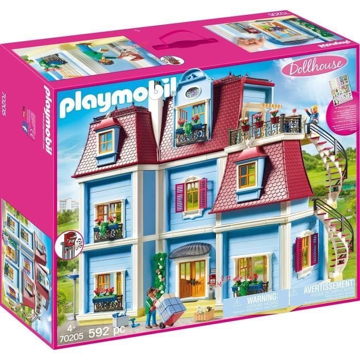 PLAYMOBIL 70205 Grande Maison Traditionnelle, Dollhouse La Maison Traditionnelle, 592 pièces, Dès 4 ans
