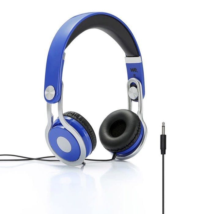 Casque audio - WE - Bleu - Limitation 85 dB - Confort ergonomique - Pliable et résistant