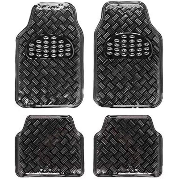 Tapis de voiture - BCCORONA - BCCORONA - 4 pièces - Caoutchouc et Aluminium - Noir antidérapant