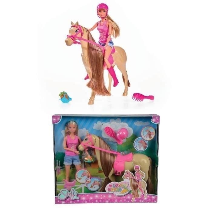 Steffi Love - Adorable Cheval avec cavalière et Accessoires