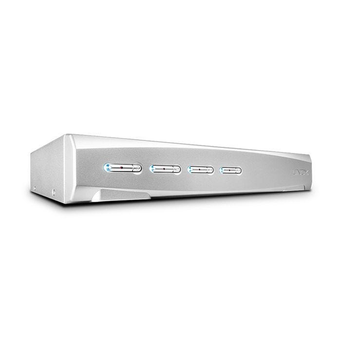 Commutateur KVM DisplayPort USB 2.0 LINDY - 4 ports - résolution 4K - True Transparent USB