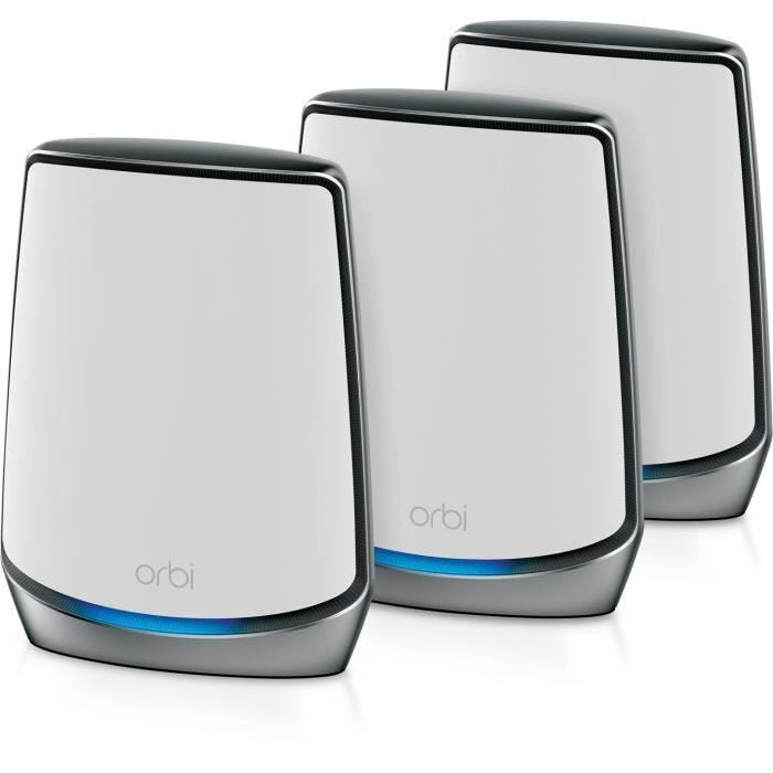 NETGEAR Système WiFi 6 Mesh Tri Bandes Orbi (RBK853), AX6000, jusqu'à 6 Gbit/s, Couverture WiFi Mesh jusqu’à 690m²