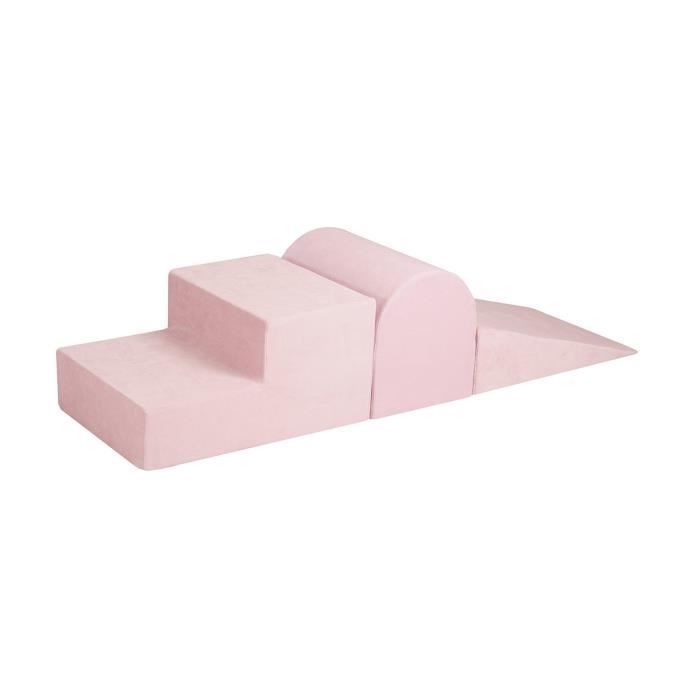 Aire de jeux en mousse - MeowBaby® - Rose poudré - 3 éléments - Non toxique - Multifonctionnel