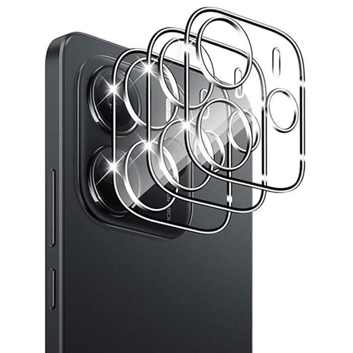 3 x Protection Caméra Verre Trempé pour Xiaomi Redmi Note 14 5G (pas pour 4G) Antichoc Anti-Rayures 9H