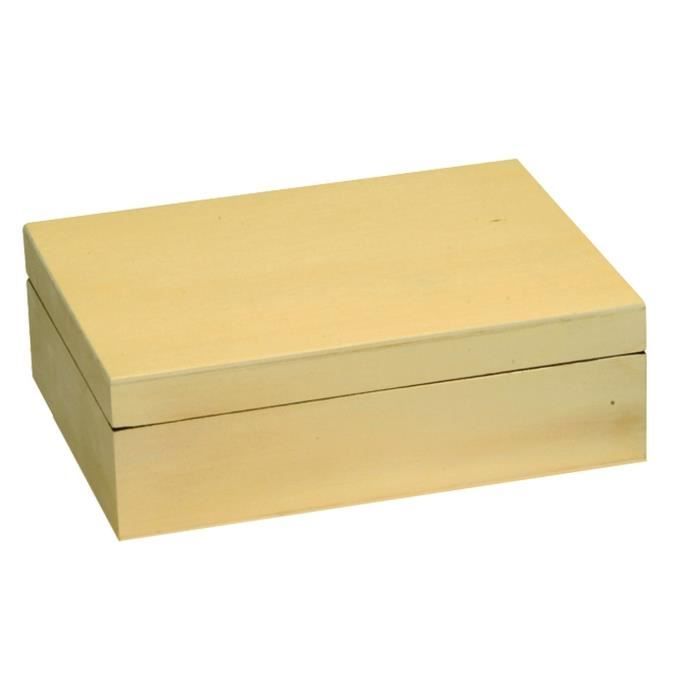 Boite en bois - Graines créatives - 275x204x83mm - Personnalisable - Mixte - Marron
