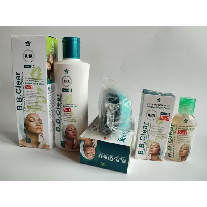 B B clear éclaircissante lait 200ml, l'huile et savon anti tâches