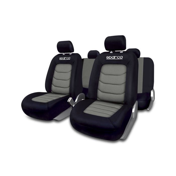 Housses de siège auto - Sparco - S-line - Gris - Universel - Compatible airbag