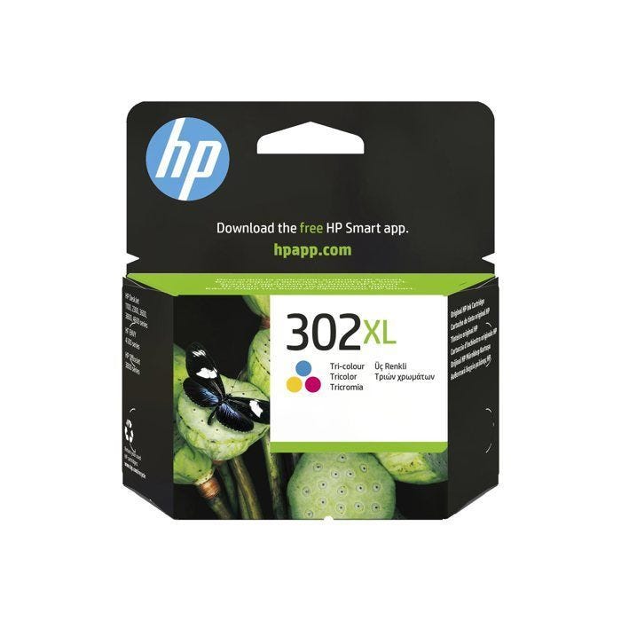 Cartouche d'encre HP 302XL - Couleur (cyan, magenta, jaune) - Jet d'encre